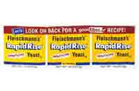 3 pack of Rapid Rise Yeast